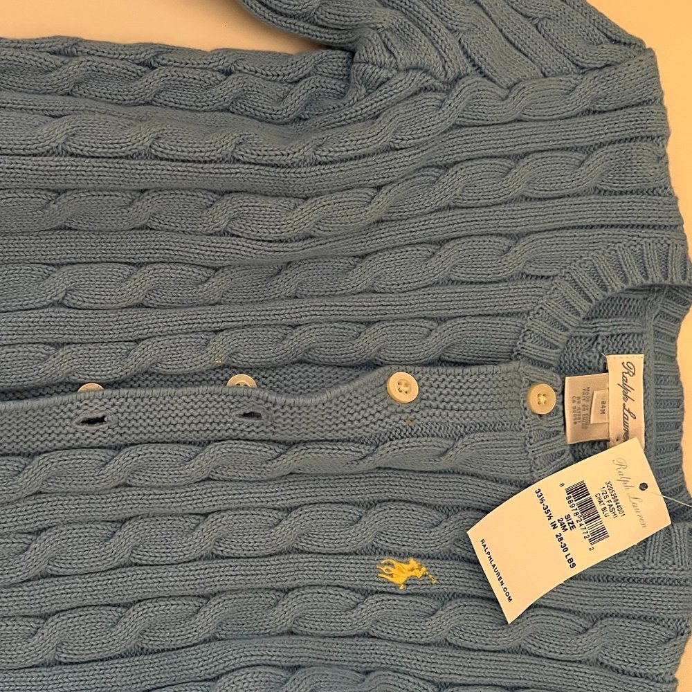 Ralph Lauren Brand new toddler/ baby girl cable knit sweater